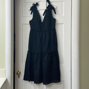 Black Tiered MIDI Dress!!